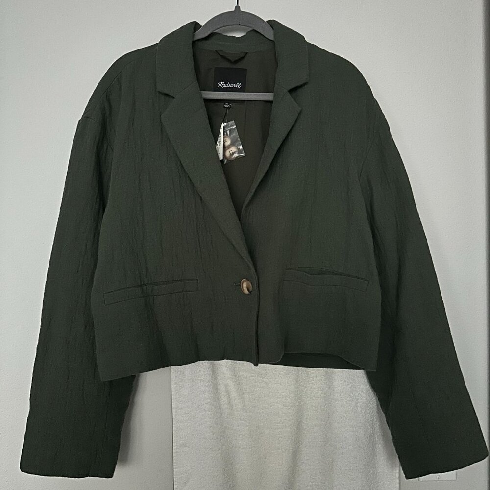 Madewell - The Drop-Shoulder Crop Blazer (NWT)